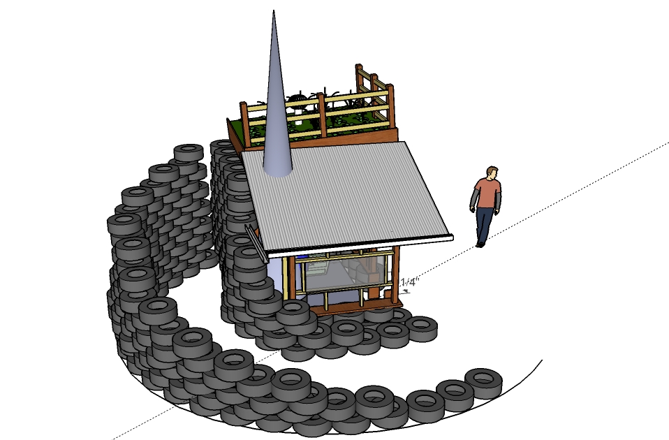 Living earthberm ramp to living roof | Blue Rock Station's Blog